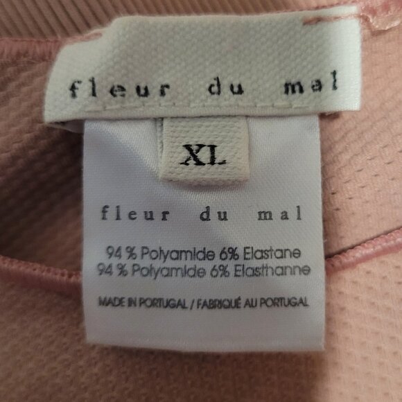 Fleur Du Mal Tan Long Sleeve Bodysuit XL Paneled Neutral - Picture 5 of 5